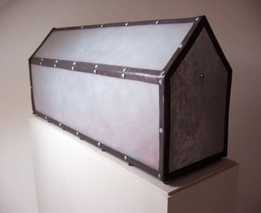 Transformer sculpture by Manx artist Paul Ford from the Isle of Man