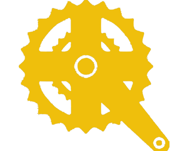 dérailleur de vélo jaune