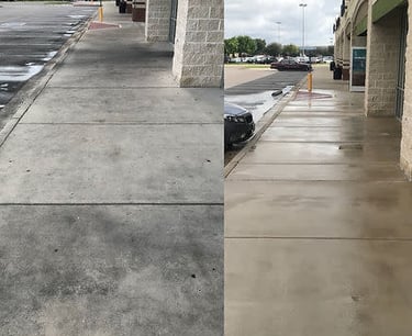 Freshly washed business front