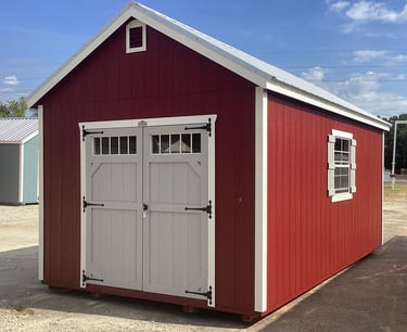 Red storage shed for backyard – Stor-Mor portable buildings