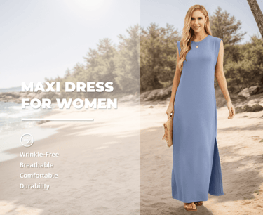 GRECERELLE versatile wrinkle-free travel dress shown as stylish island vacation outfits 2025.