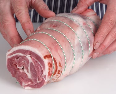 Raw rolled shoulder of hogget