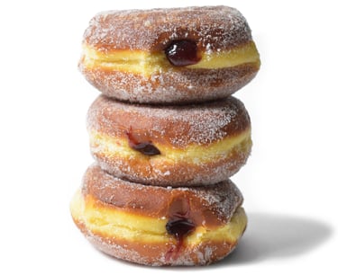 Raspberry Jam Filled Donuts