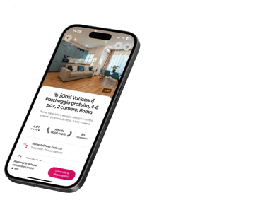 Mockup di annunci Airbnb di appartamenti a Roma gestiti professionalmente per affitti brevi