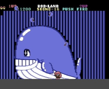 Commodore 64 Rodland Rit Faces the Whale