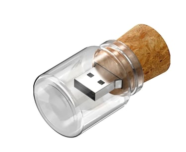 Audio guestbook message in a bottle