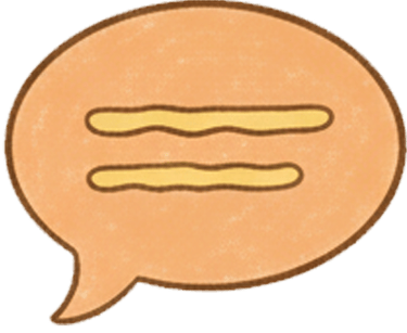 a cartoon speech bubble