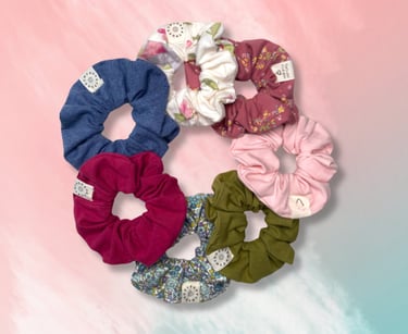 Hair scrunchies cotton high quality fabrics