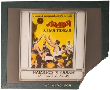 Reverse image of sporting goods slide Reach Basket Balls 1915