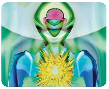 Pop art of Valentine from science fiction novel Stranger in a Strange Land. by Robert A. Heinlein