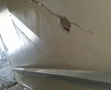 Plaster Repairs & Handrail Refinish