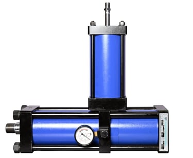 hydro pneumatic cylinder, split cylinder, z shaped cylinder, built by national pneumatic systems in vasai.