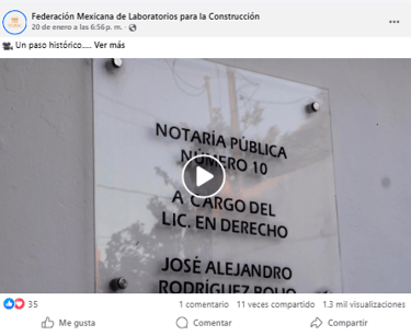 Acrylic office plaque for Notaría Pública Número 10 in Mexico, naming licensed attorney José Alejandro Rodríguez.