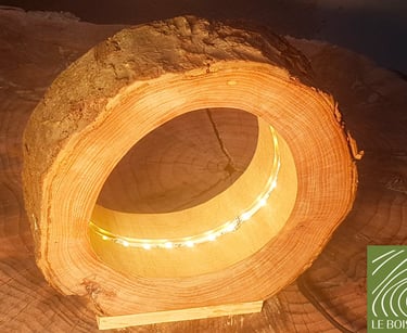 lampe anneau en chene