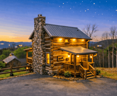 1BR/2BA genuine hand-hewn 1800s log cabin, Gatlinburg TN