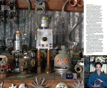 805 Living magazine article about artist Tal Avitzur.