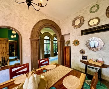 formal dining room in this vacation rental home in san miguel de allende