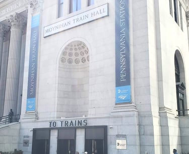 Moynihan Train Hall at Penn station Manhattan