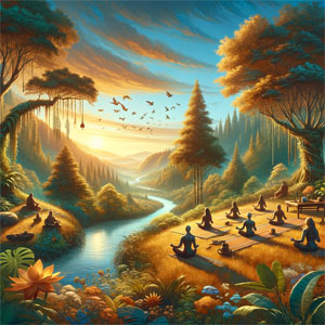 Retreat visual in hill view experience