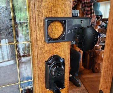 A wooden door representing a door lock installation fast and quick at Jack’s locksmith Hendersonville, NC