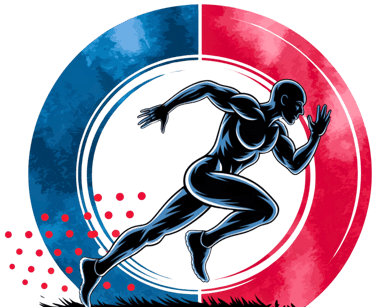 Dynamic Bodywork logo - male figure running