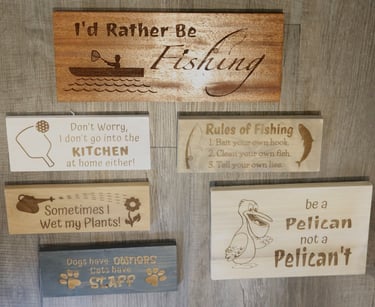 Wooden signs