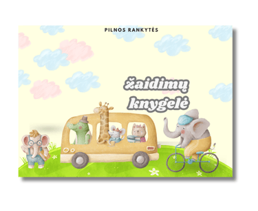 Personalizuotos žaidimų-lavinimo knygelės viršelio pasirinkimas