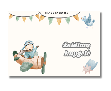 Personalizuotos žaidimų-lavinimo knygelės viršelio pasirinkimas