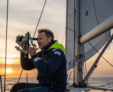 sailor using sextant