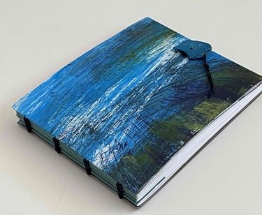 Soft cover Coptic binding with bead closure