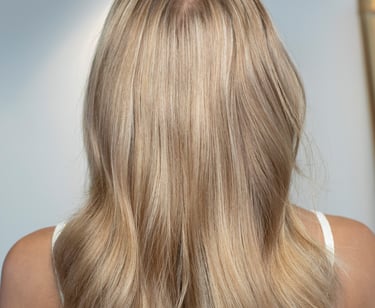 a woman with blonde hair