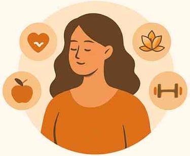 a woman with a healthy lifestyle