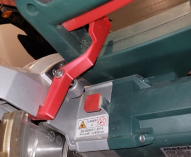 Replacement security strike plate for BOSCH circular saw