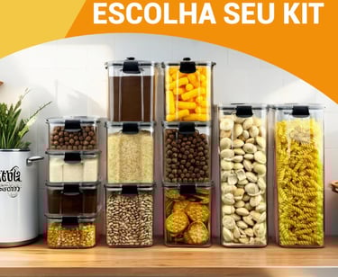 kit de potes herméticos de vidro