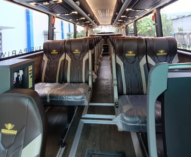 Interior Jetbus 5 di Sewa Bus Jogja