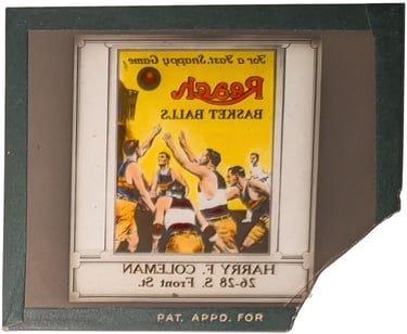 Reverse image of sporting goods slide Reach Basket Balls 1915