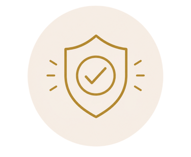     Minimal gold shield icon symbolising trusted Singapore property advisors and secure guidance