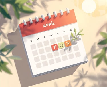 Monthly calendar image representing easy lesson scheduling