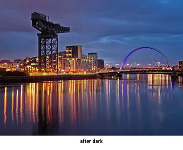 images of towns, cities and waterways in artificial light captured after dark by photodave.org