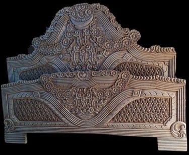 Antique Finish Teak Wood Bed – Vintage Indian Craft