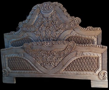 Antique Finish Teak Wood Bed β Vintage Indian Craft