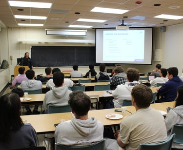 Penn State IEEE student members at a corporate information session