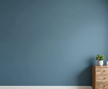 Before and after shots of a home office renovation with fresh paint and new desk.