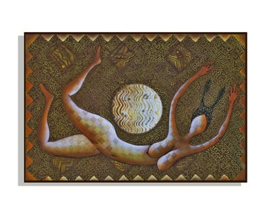 LA CAIDA | Obra de Arte Contemporáneo Neo-Crotálico del artista mexicano Javier Lopez Pastrana