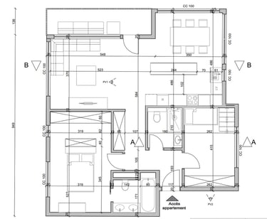 Plan technique pour un appartement