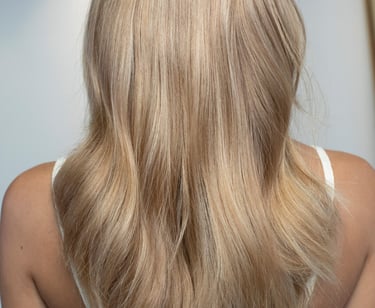 a woman with blonde hair