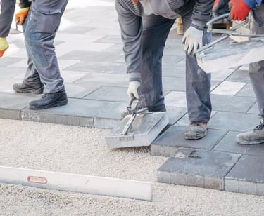 luxury paver installation crew in Sarasota Florida
