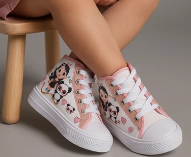 Tênis Infantil Casual Lulu Botinha Menina Glitter