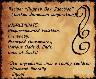 Puppet Box Junction pocket Dimension Reicipe card