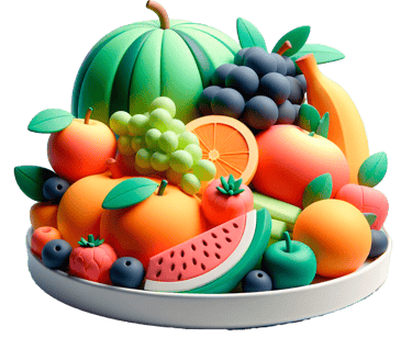 Varias frutas representando a alimentação balançeada da Escola Multi-Integral